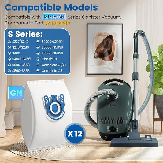12 Pack 3D Airclean GN Vacuum Bags Compatible - Image 2