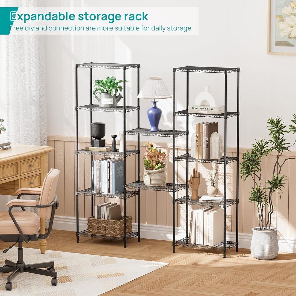 SINGAYE 6 Metal Shelves Wire Shelving Storage Shelf Adjustable Unit Pantry