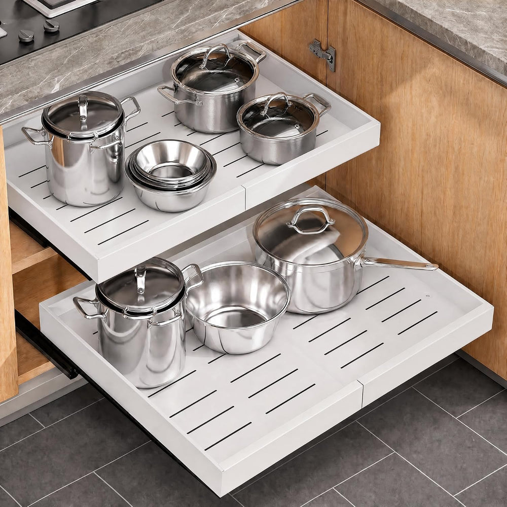 Garvee 2 Pack Pull Out Cabinet Organizers, Expandable 12.2"-18.9" W...