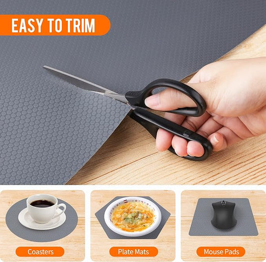 Shelf Liners for Kitchen Cabinets Non-Slip Drawer Liner Non Adhesive Cupboard - Image 2