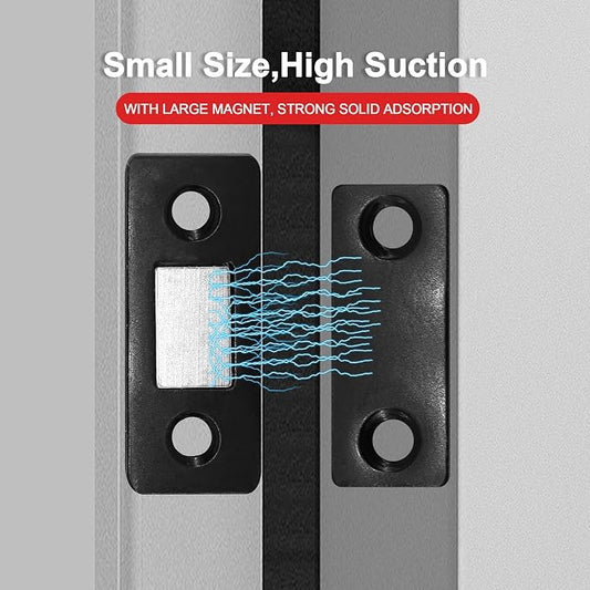 Cabinet Magnetic Catch, 6 Pack Black Ultra Thin Magnetic Cabinet Door Catch - Image 2
