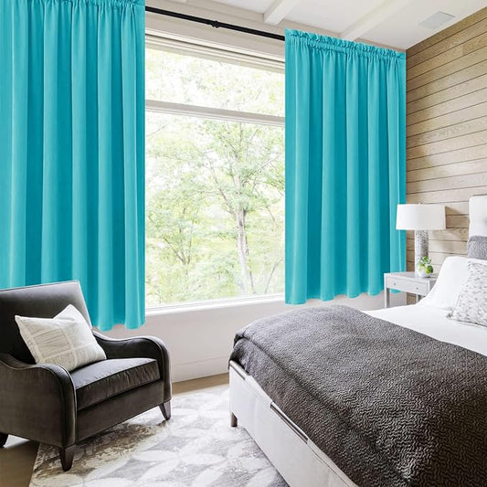 DWCN Blackout Curtains for Bedroom – Rod Pocket Thermal Insulated Noise - Image 2