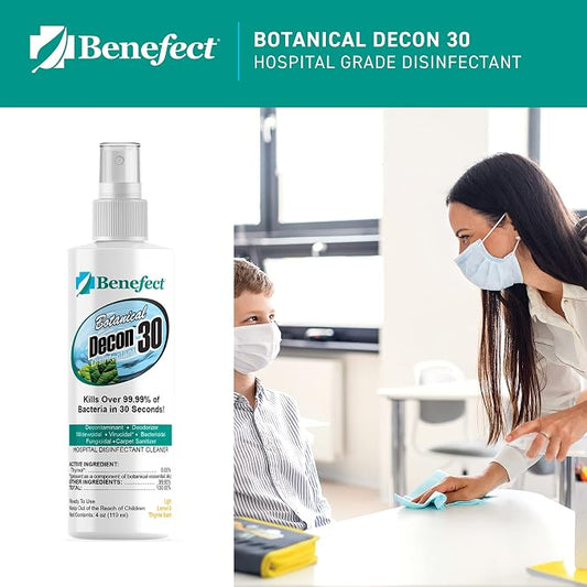 Benefect Botanical Decon 30 Disinfectant Cleaner, 4 oz. Spray Bottle, Light - Image 2
