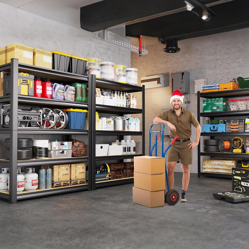 4-Pack Garage Shelving Unit, Heavy Duty Metal Storage Shelves, 71" H x 3...