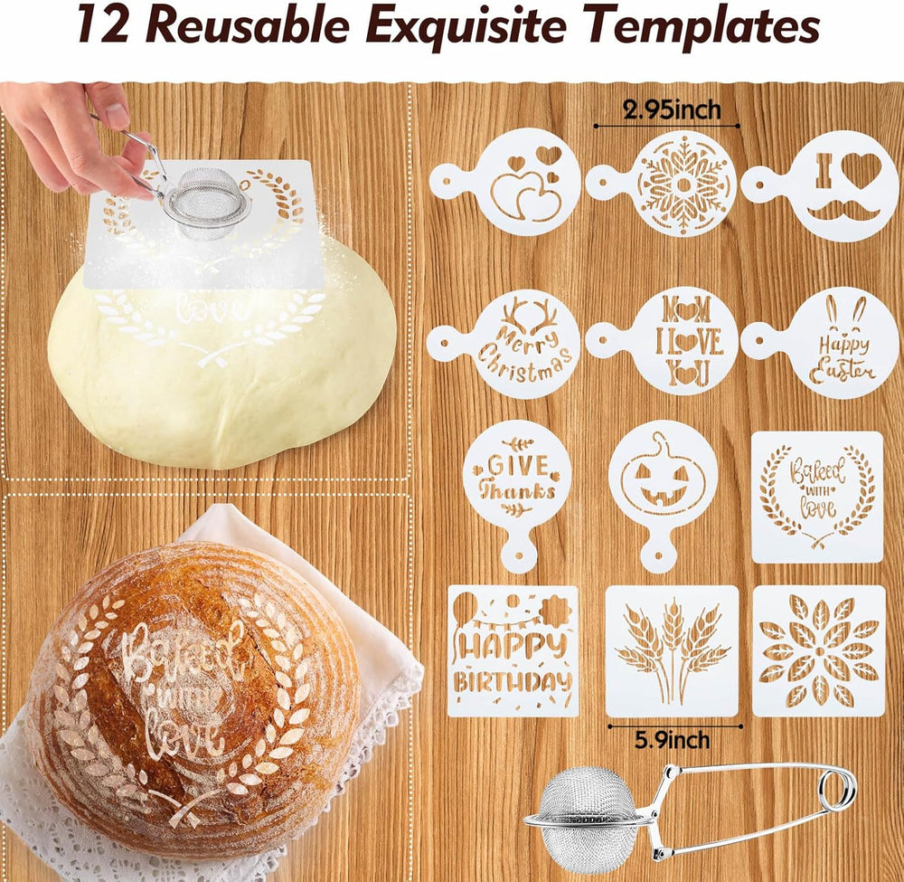 Friheten Sourdough Starter Kit,Sourdough Bread Baking Supplies,40oz Sourdough...