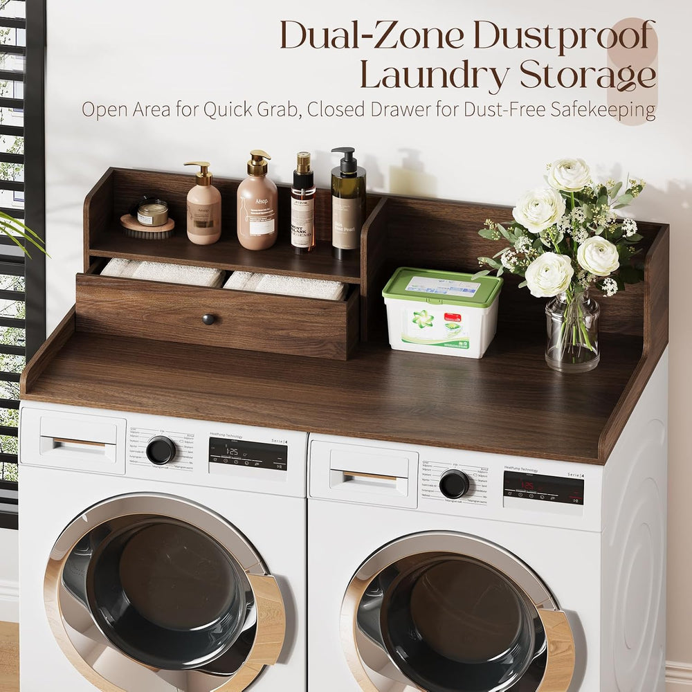 Washer Dryer Countertop with Drawer - Laundry Room Organization