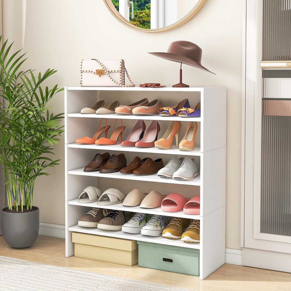 GOFLAME 6-Tier Shoe Rack 2 Pack, Stackable Shoe Storage Organizer, Freestandi...