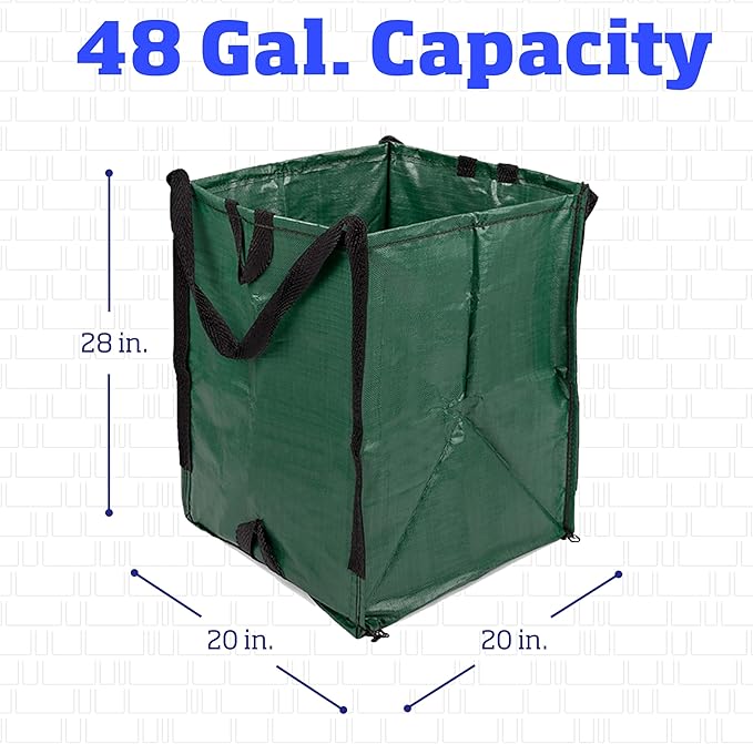 DURASACK Heavy Duty Home and Yard Bags 48-Gallon Reusable Self-Standing Lawn - Image 7