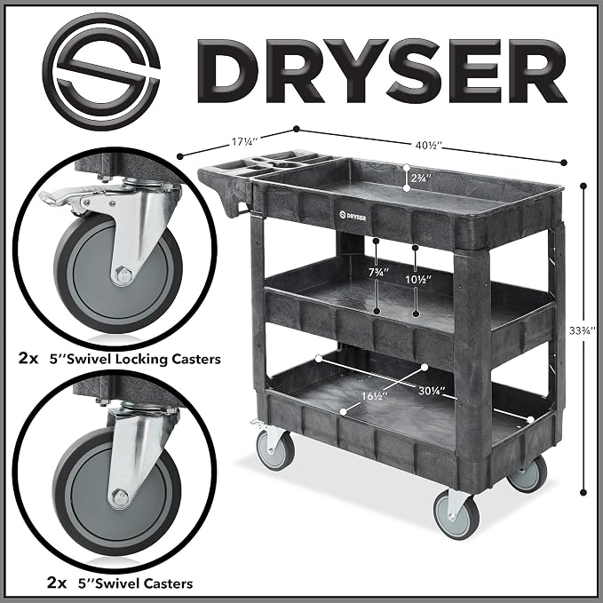 Dryser Utility Cart with Wheels - Image 6
