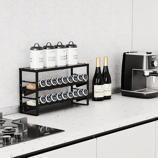 Expandable, Adjustable Spice Rack kitchen Organizer, Metal Pantry Storage - Image 2