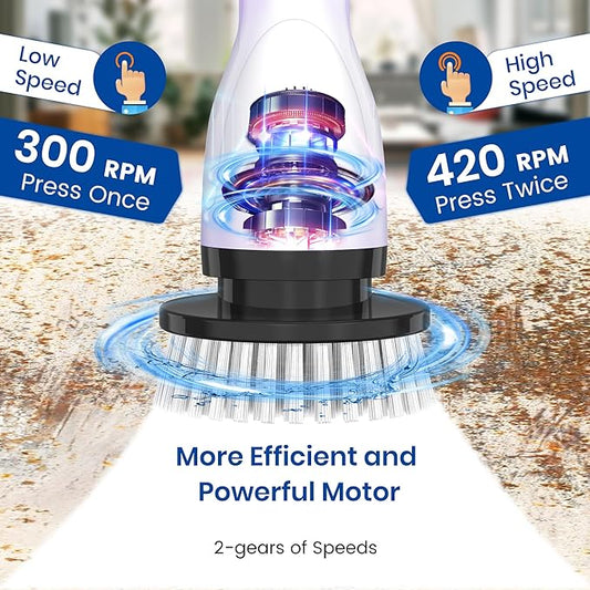 Electric Spin Scrubber, Full-Body IPX7 Waterproof Cordless Shower Scrubber - Image 2