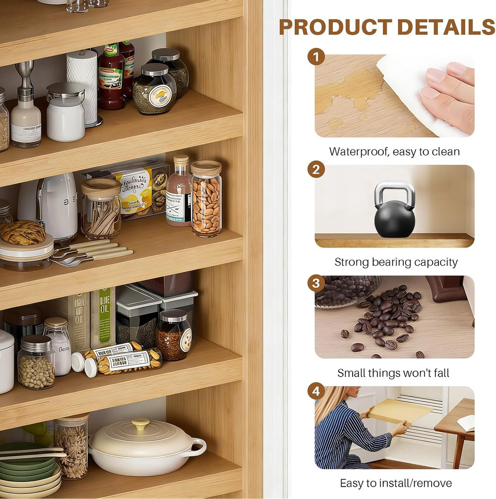 4 Pcs Custom Size Wire Shelf Covers for Pantry, Preventing Leakage of Items &...