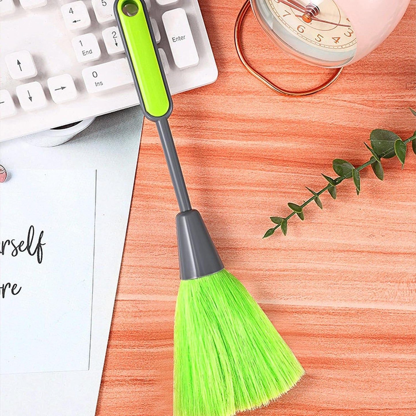 Mini Microfiber Duster for Desk and Office Electronics Keyboard Laptop Books Photo Frames Quick Cleaning Tool Lightweight Handy Home Office Travel