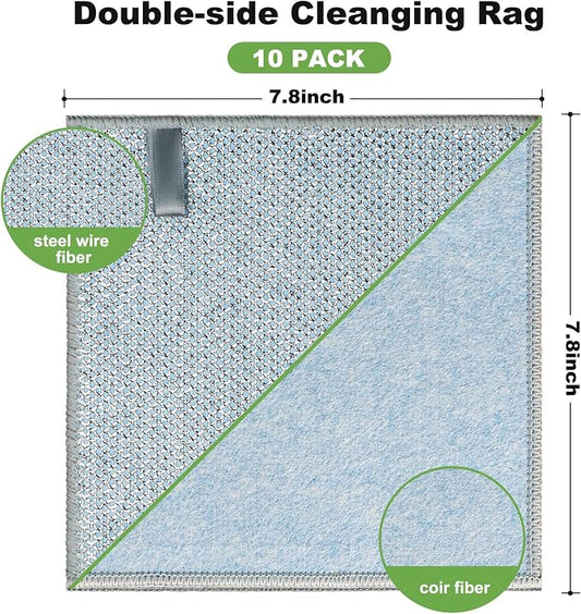 20pcs Non Scratch Wire Dishcloth Multipurpose Wire Dishwashing Rag - Image 2