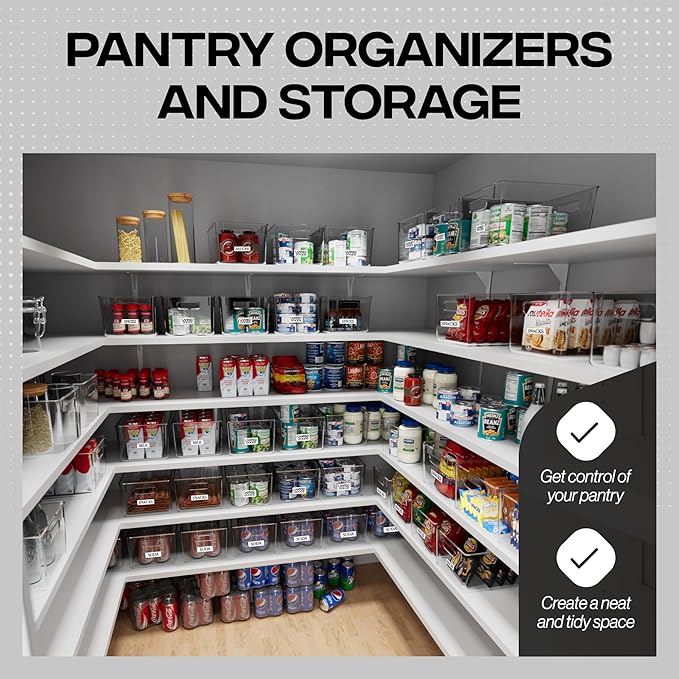 ClearSpace Clear Plastic Storage Bins – Pantry Organizers & Storage Conta...