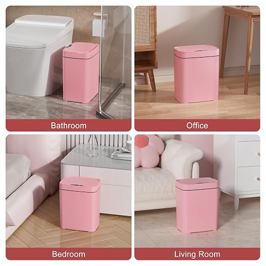 2 Pack 2.7 Gal Bathroom Trash Can - Image 9