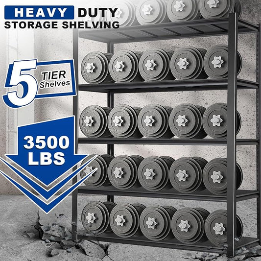 BILT HARD 5-Tier 48" W x 24" D x 72" H Garage Shelving, 3500 lbs Industrial - Image 2