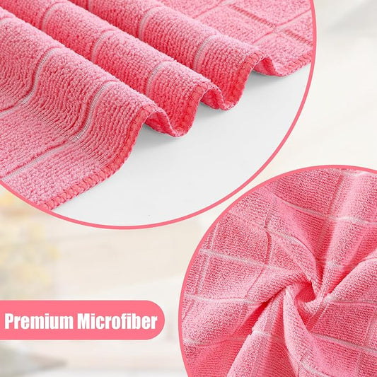 Homaxy Microfiber Kitchen Towels and Dishcloths Set, 12 Pack Soft and Absorbent - Image 2