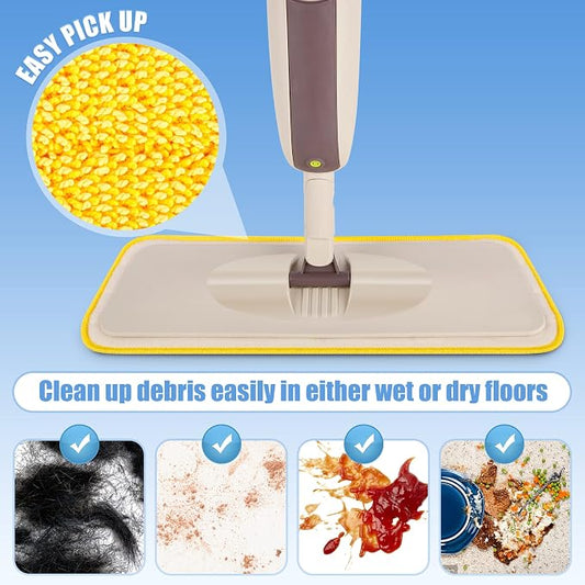 HOMTOYOU Reusable Mop Pads for Swiffer PowerMop: 6 Pack Microfiber Pad Refills - Image 2
