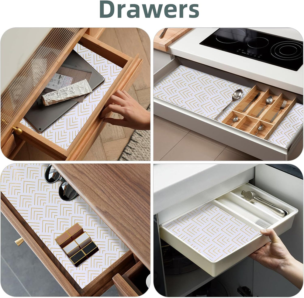 Shelf Liner for Kitchen Cabinets Non Adhesive Drawer Liner Non-Slip