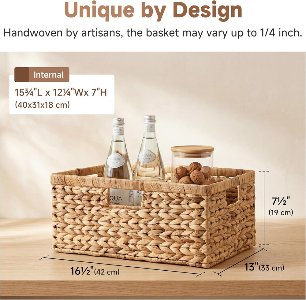 StorageWorks Wicker Baskets for Storage, Wicker Storage Baskets, 1-Pack