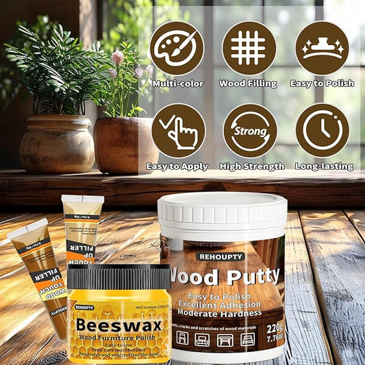 Wood Furniture Repair Kit, All-in-One Large Capacity Floor Repair Kit Include - Image 2