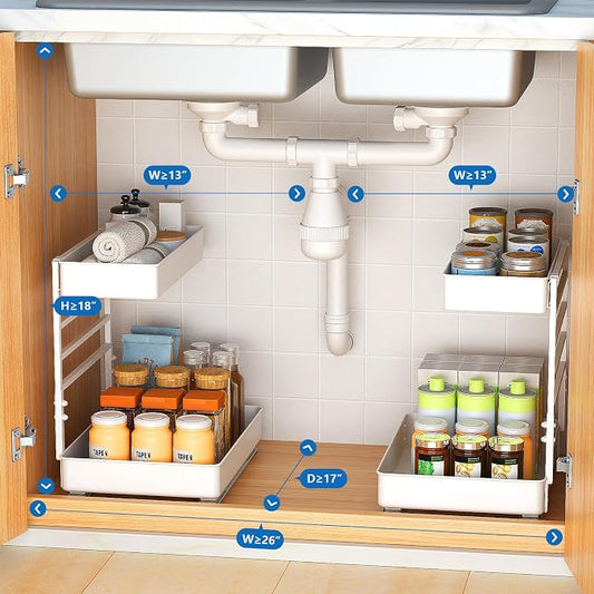 EVERIE Metal Pull Out Slide Shelf Organizer - Image 2