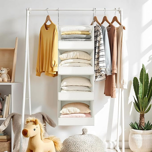 GRANNY SAYS 4-Shelf Hanging Organizer, Closet Hanging Shelves, Closet Hanging - Image 2