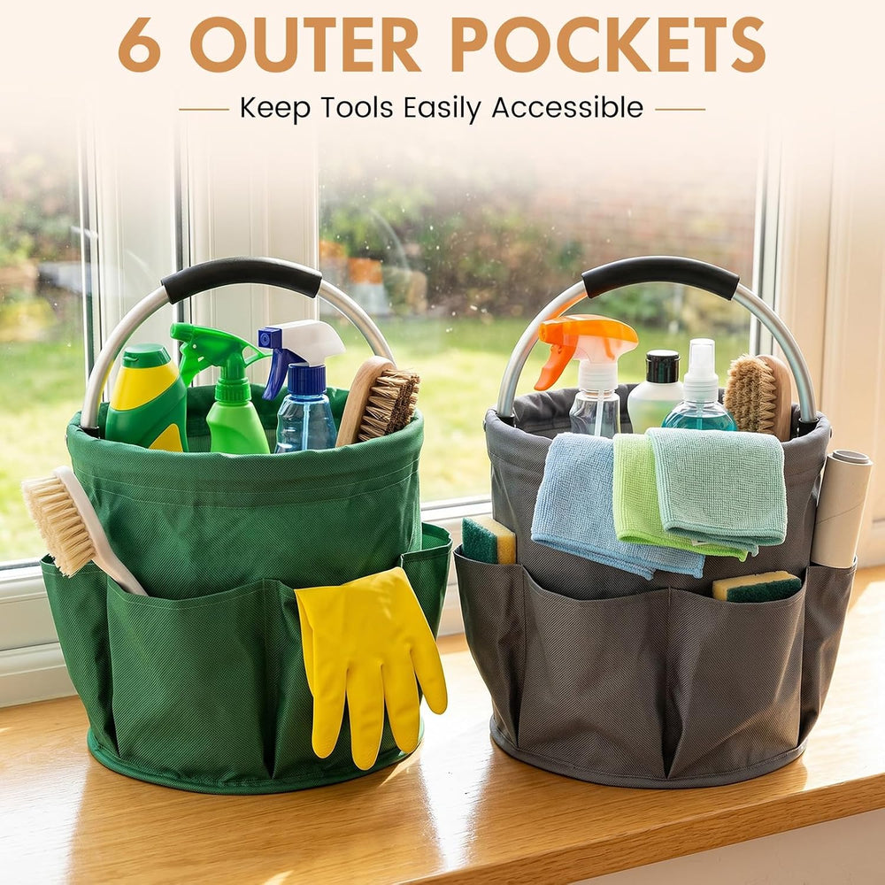 LemonRoad 4 Pack Cleaning Caddy with Handle 17L Foldable Cleaning Supplies Or...