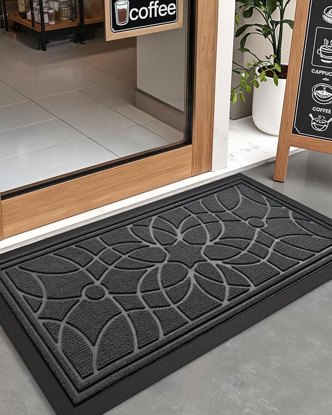 DEXI Front Door Mat Outside Entrance, Heavy Duty Non Slip Low Profile Doormat - Image 9