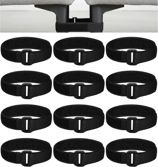 12 Pcs Sectional Sofa Strap for Couches, Heavy Duty Nylon Couch Connectors with Anti-Slip Grip, No Tools Needed to Lock Sliding Sofa Sections & Prevent Gaps
