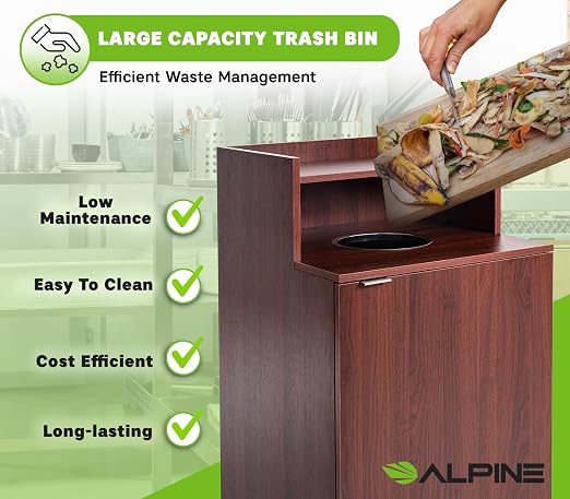 Alpine Restaurant Trash Bin Cabinet - Image 9