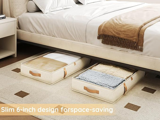 Vailando Under Bed Storage Containers, Foldable Storage Bins - Image 2