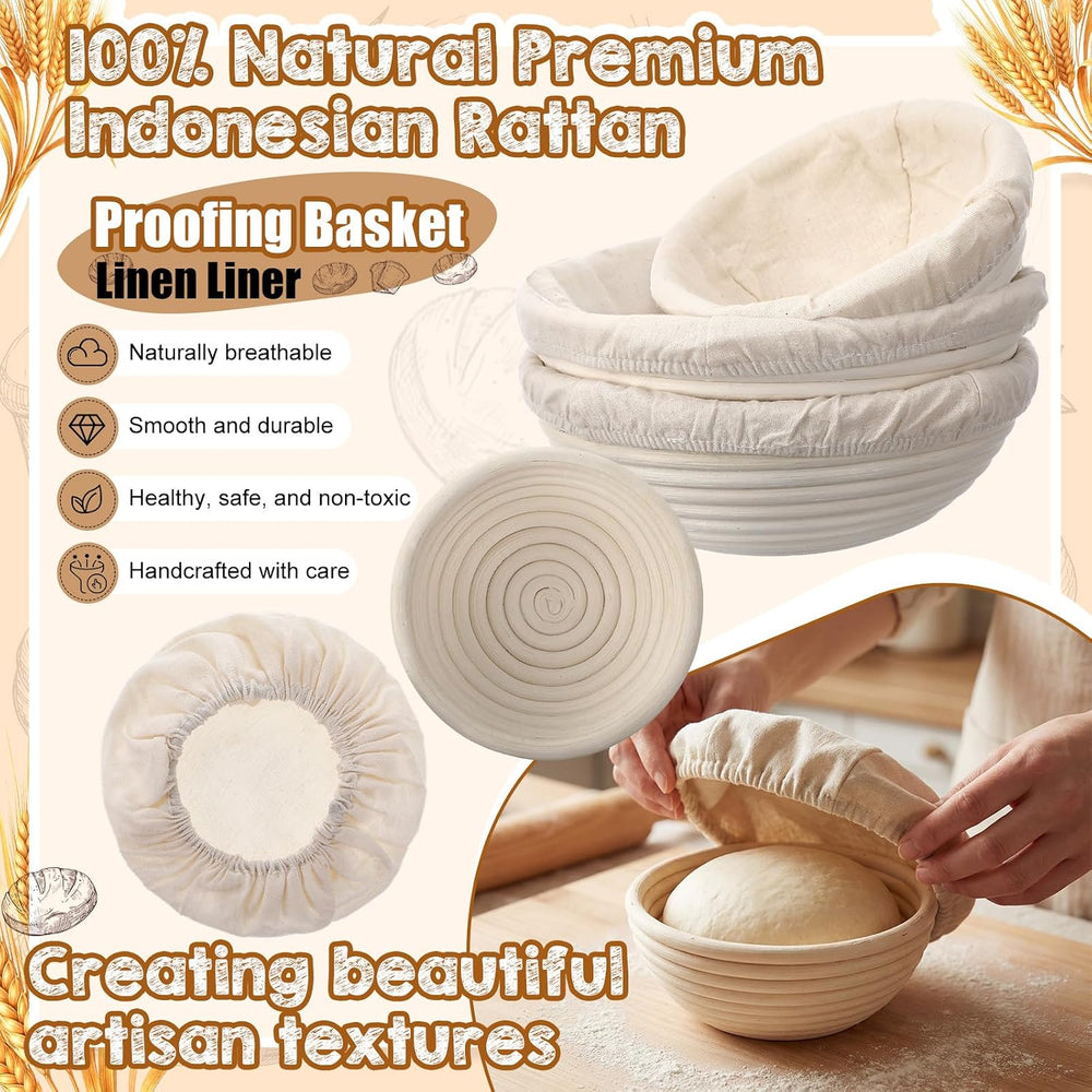 Nitial Sourdough Bread Baking Kit with Proofing Baskets