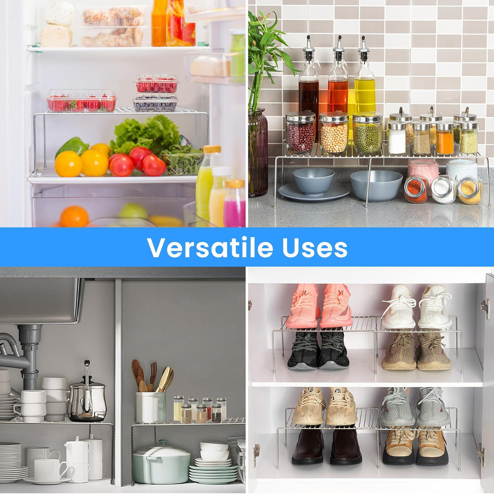 Tomorotec Spice Rack Cabinet Organizer, Expandable Steel, Kitchen, Silver