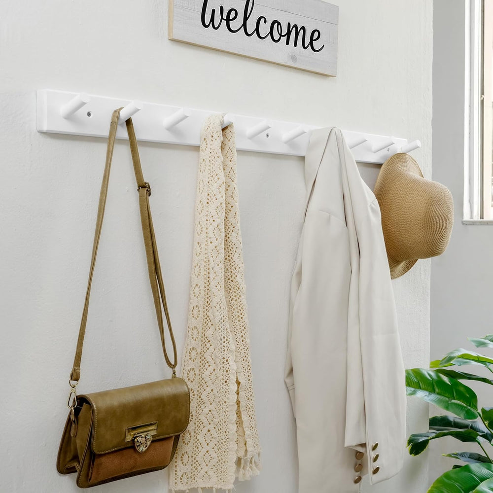 WEBI Coat Rack Wall Mounted,10 Hooks,38" Long Coat Hanger Wall Mount,Peg...