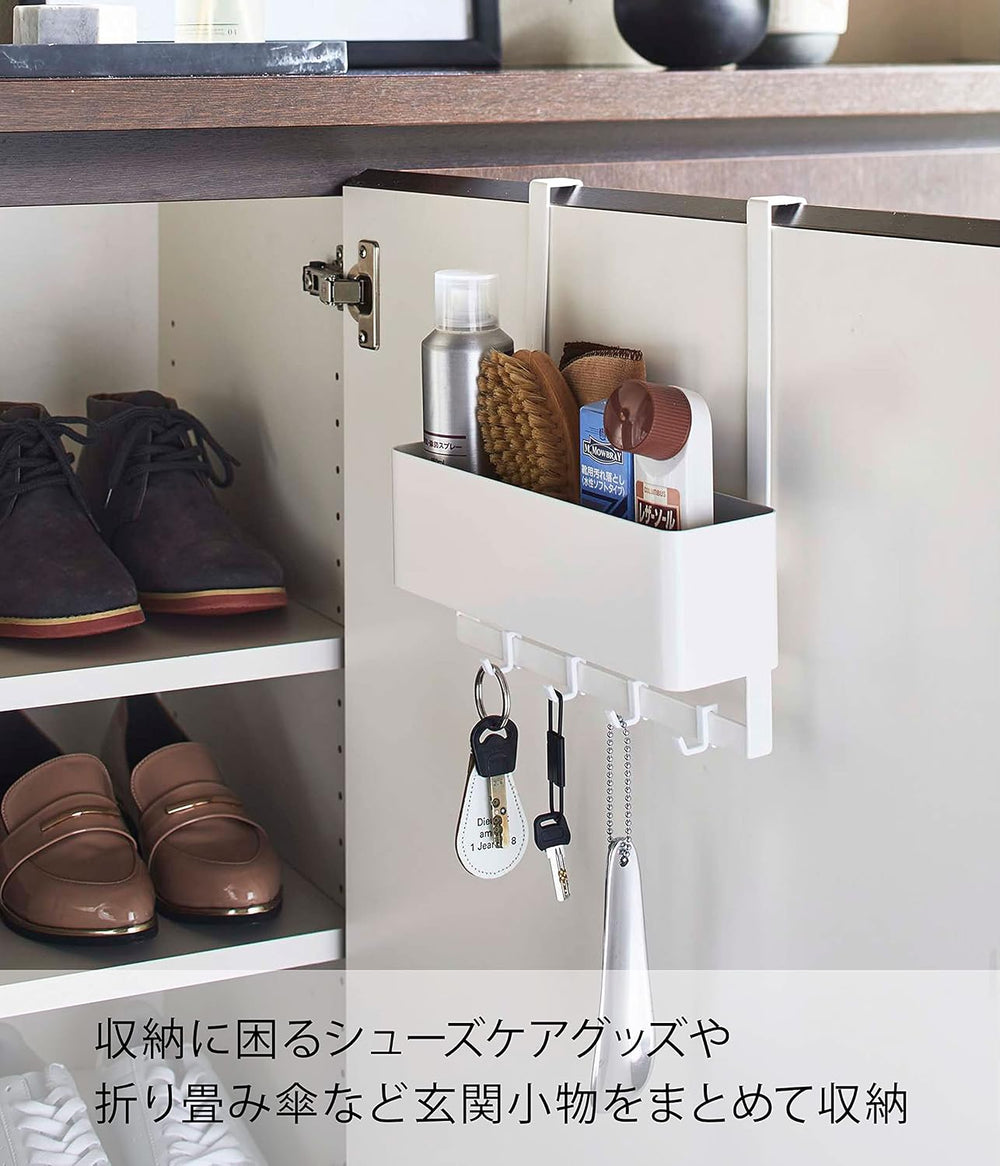 Yamazaki 5536 Hooked Shoe Shoe Storage Rack, White, Approx. W 9.4 x D 3.9 x H...
