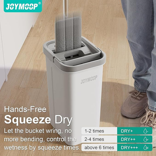 JOYMOOP Easy Clean and Self-Squeezing Microfiber Flat Mop and Bucket System - Image 2