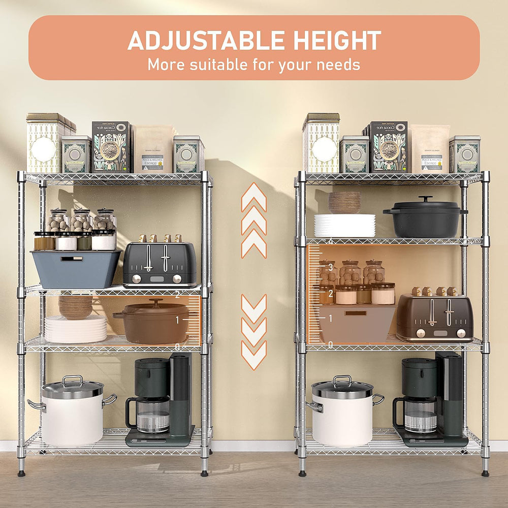 M MZG 5-Shelf Storage Shelves,Wire Shelving Heavy Duty Metal Storage Shelving...