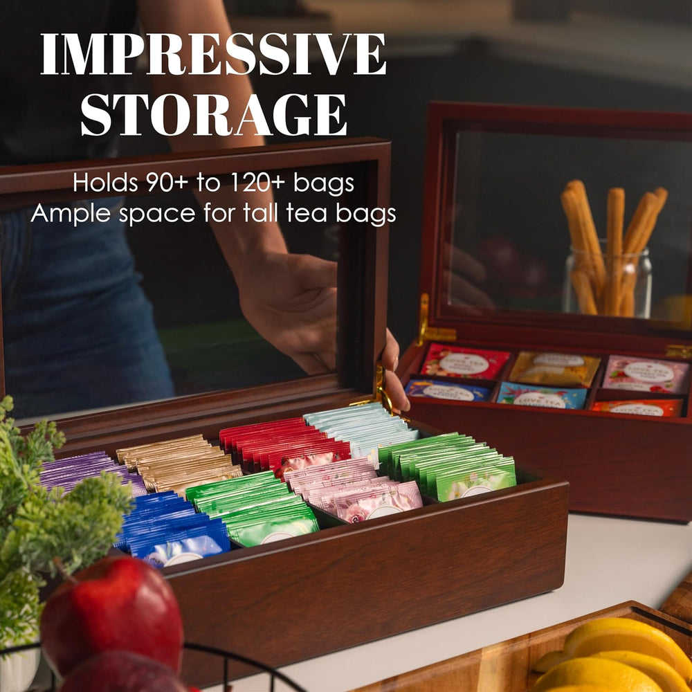 Tea Box - Luxury Wooden Tea Bag Organizer from The Apace Premier Collection