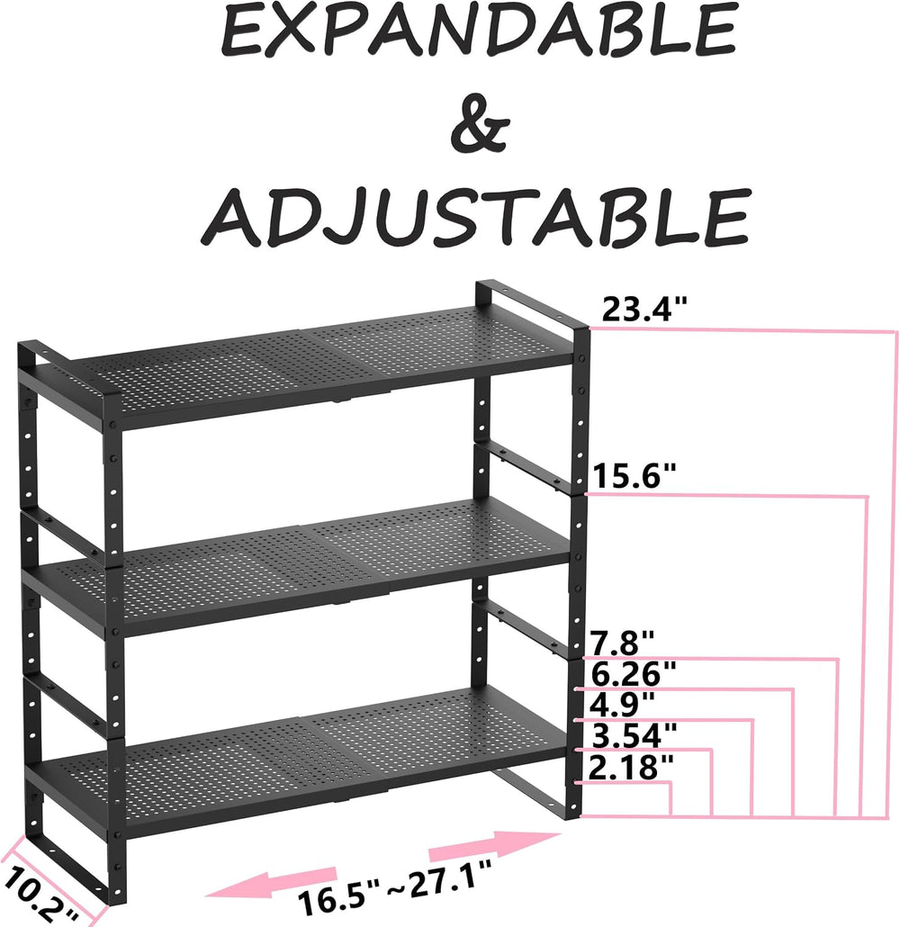 Multi-Functional Metal Shoe Rack, Space-Saving, Perfect for Entryway, Closet,...