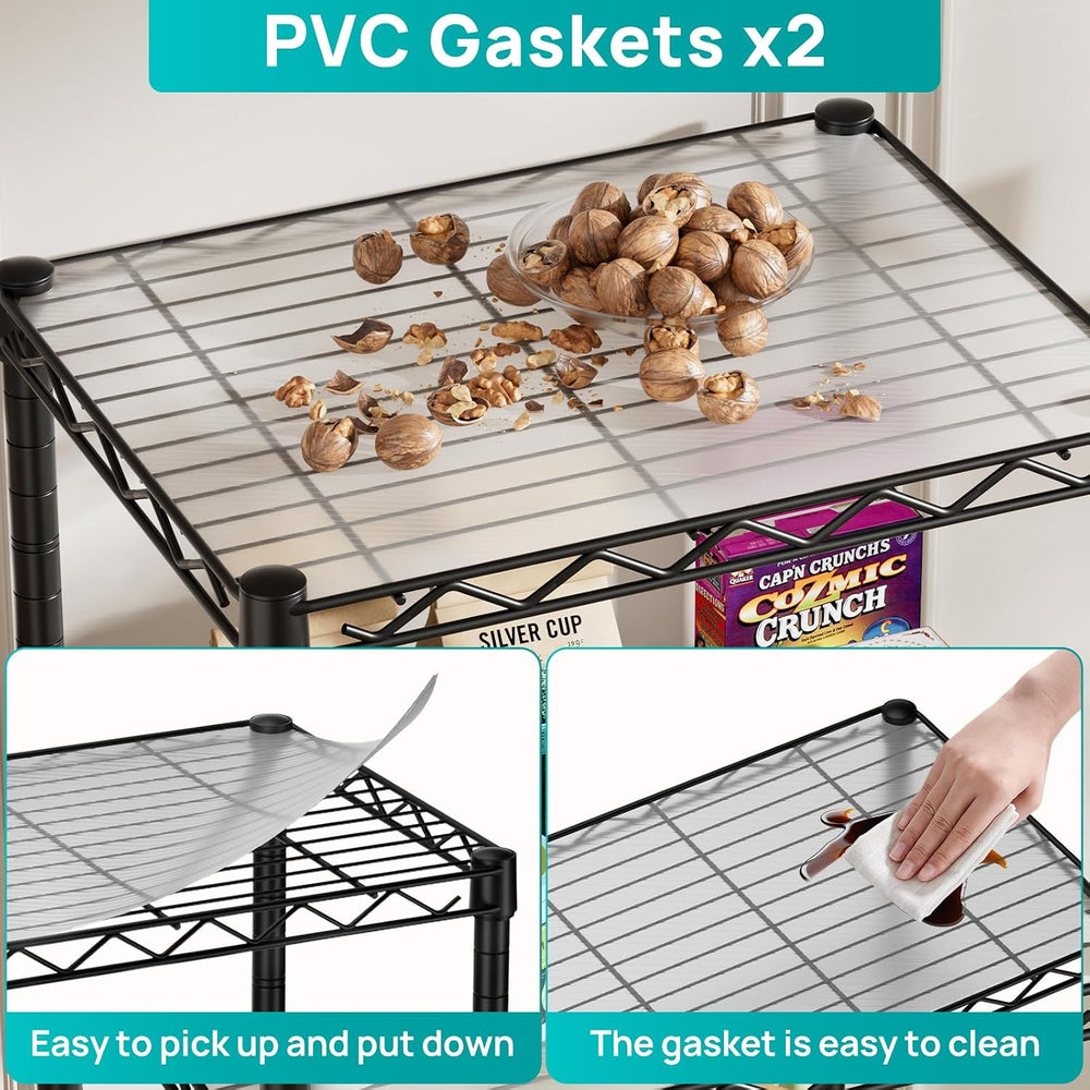 SINGAYE 4 Small Shelves Storage Shelf Wire Shelving Unit Metal Shelf Adjustab...