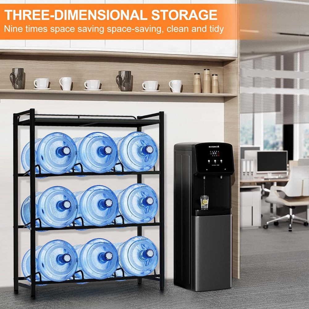 5 Gallon Water Dispenser Jug Holder with Top Shelf Heavy Duty Water Cooler Ju...