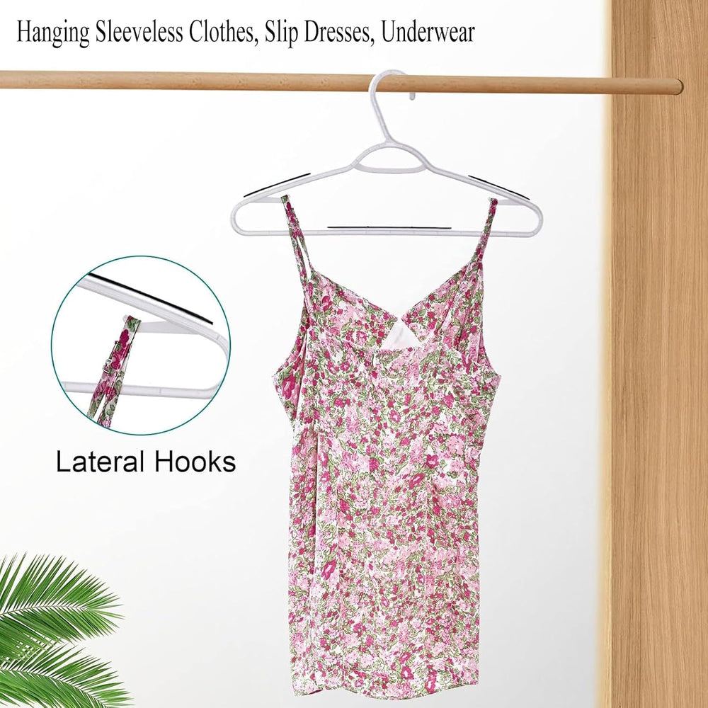 Plastic Hangers 50 Pack - Non Slip Clothes Hangers,Holds up to 18 lbs, Slim S...