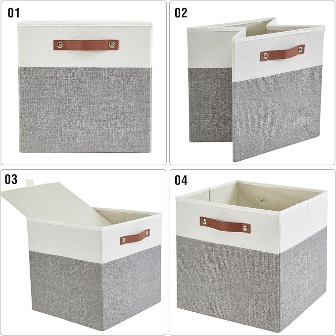 Collapsible Fabric Storage Cube Bins - Image 7