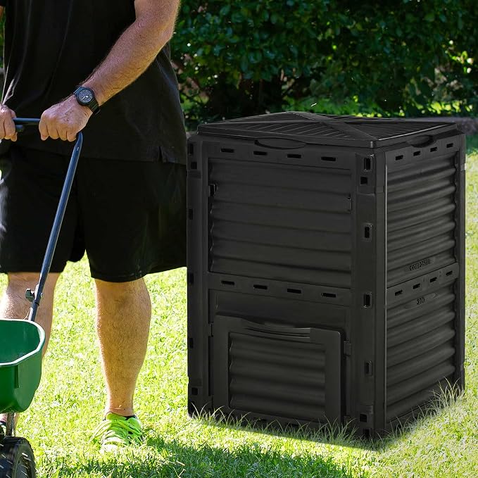 Outsunny Garden Compost Bin 80 Gallon Outdoor Large Capacity Composter Fast - Image 9