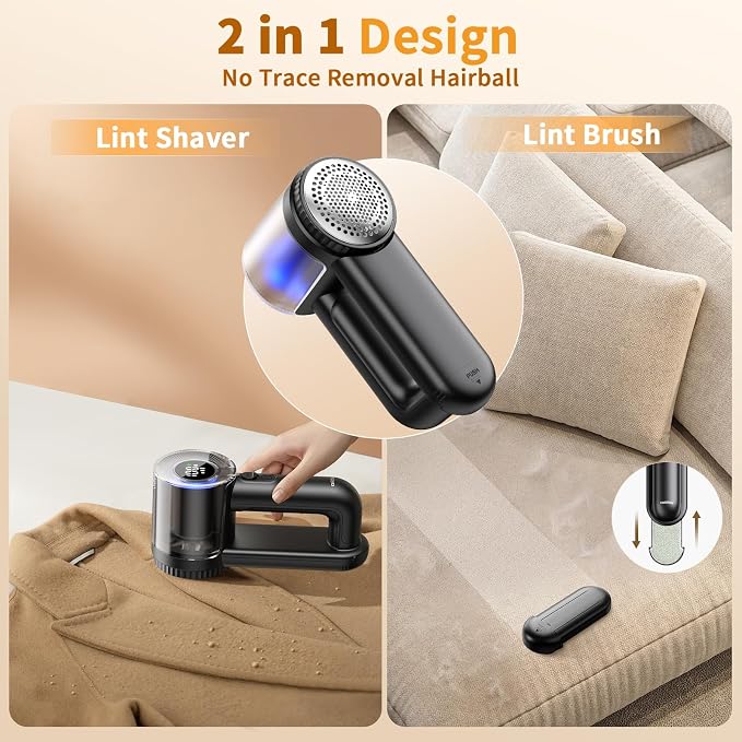 coldSky Electric Fabric Shaver & Lint Remover, Rechargeable Portable 3-Speed - Image 6