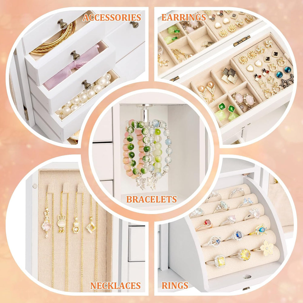 Jewelry Box Organizer for Women, Wooden jewelry boxes & organizers