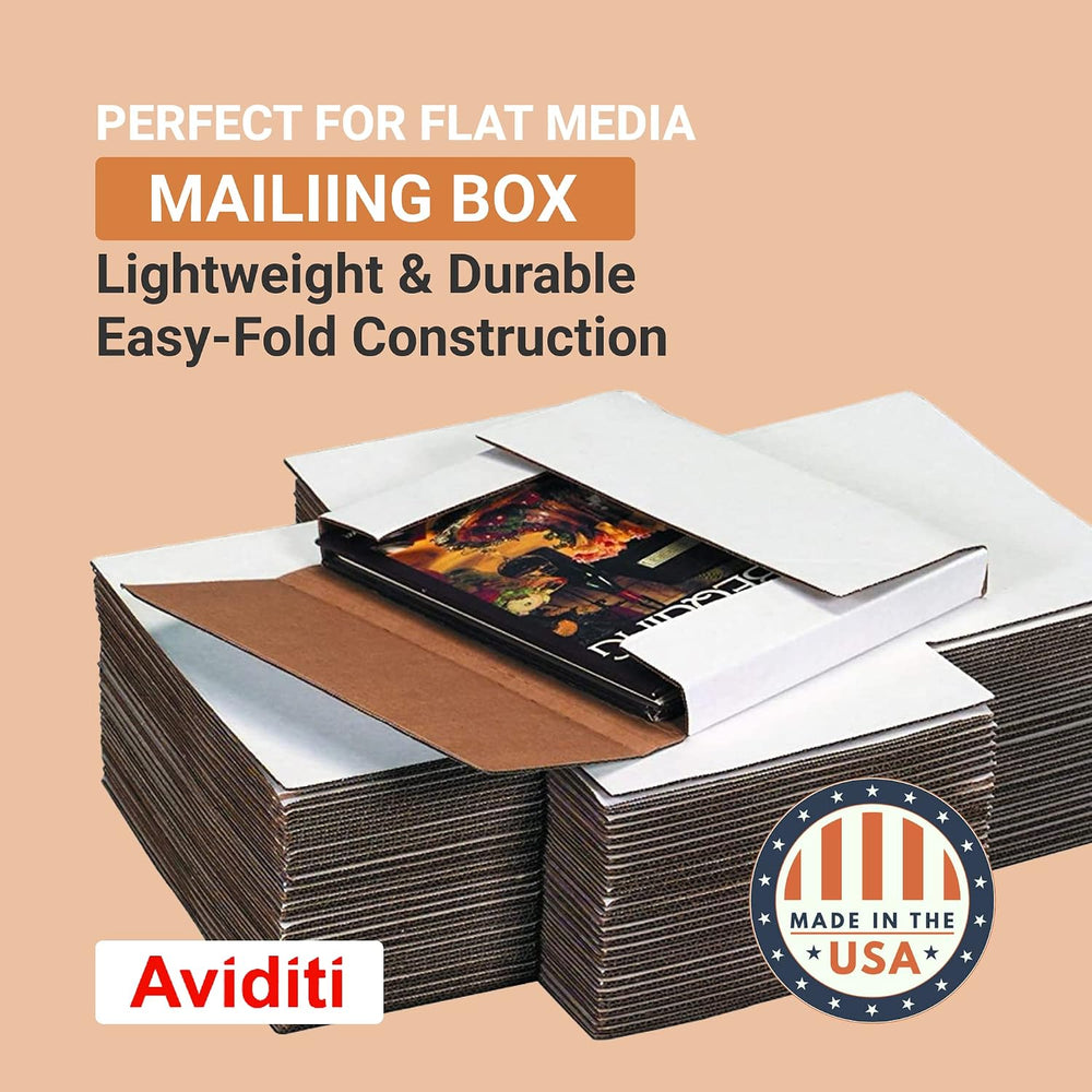 BOX USA Shipping Boxes Medium 12.5"L x 12.5"W x 1"H 50-Pack - ...