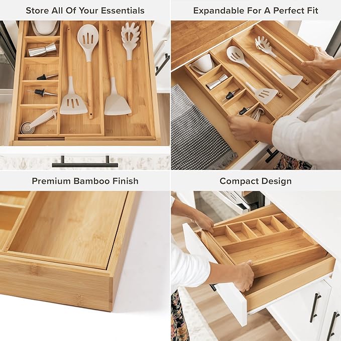 KitchenEdge Adjustable Kitchen Drawer Organizer
